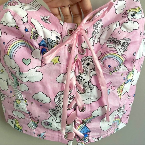 Dolls Kill x My Little Pony Divine Skies Twill Corset Top - XL, rare! - Picture 3 of 10